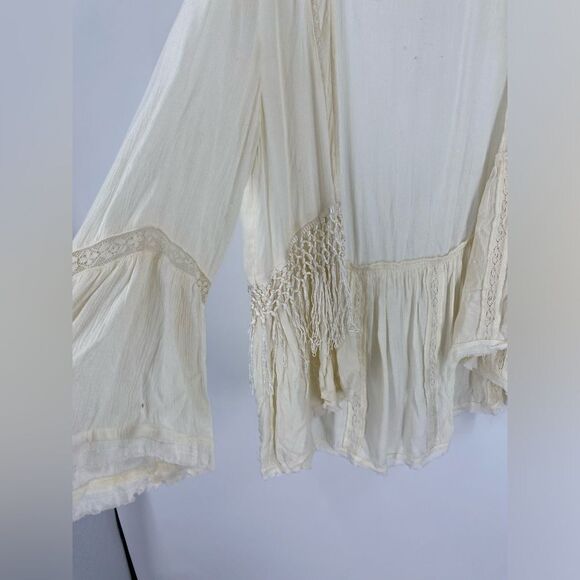 American Eagle Women’s Open Front Lightweight Fringe Detail Cardigan size M - Picture 3 of 6